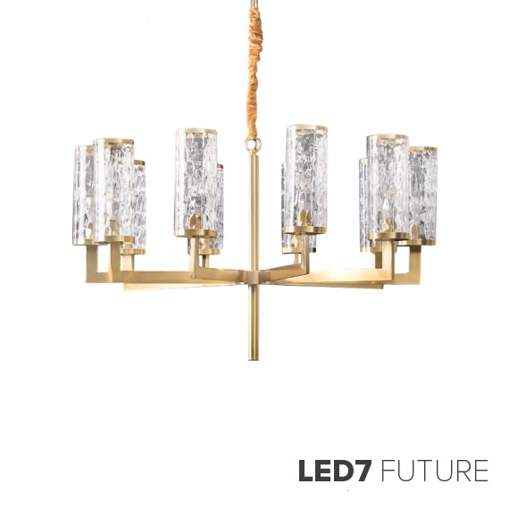 Loft Industry Modern - Ice Glass Chandelier